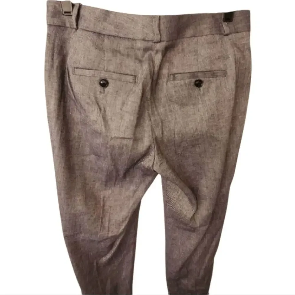 Banana Republic Avery pin striped linen straight leg pants size 2S new!!!